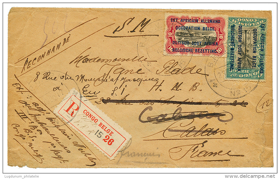 1917 5c + 10c Canc. BCP N°15 On REGISTERED Envelope(fault) To FRANCE. Verso, "VU Pour CENSUREle Cmdt Du III Bat.". V - Niger