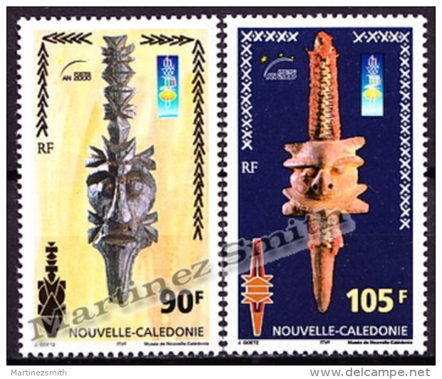 New Caledonia - Nouvelle Calédonie  2000 Yvert 823-24 Money Heads, Museum - MNH - Ungebraucht