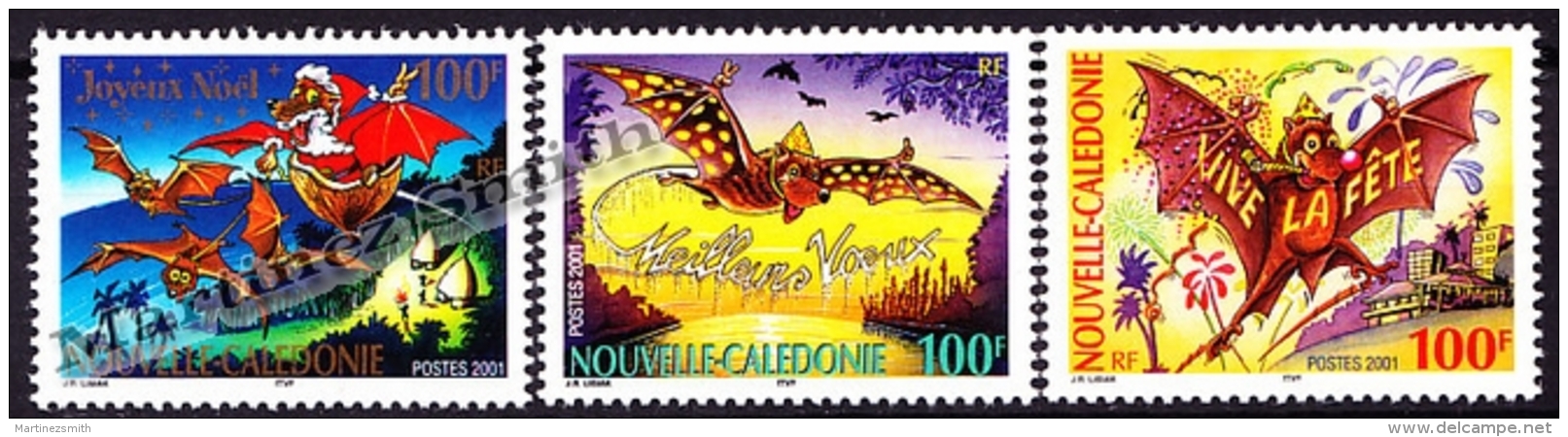 New Caledonia - Nouvelle Calédonie  2001 Yvert 860-62 Greetings Stamps - MNH - Ungebraucht