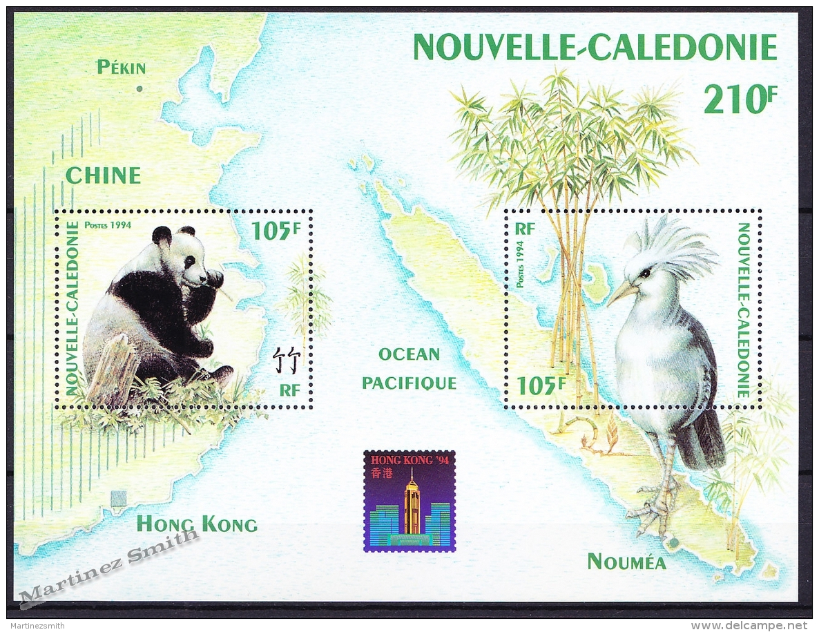 New Caledonia - Nouvelle Calédonie 1994 Yvert BF-16 Hong Kong '94, Fauna Panda - MNH - Miniature Sheet - Blocks & Sheetlets