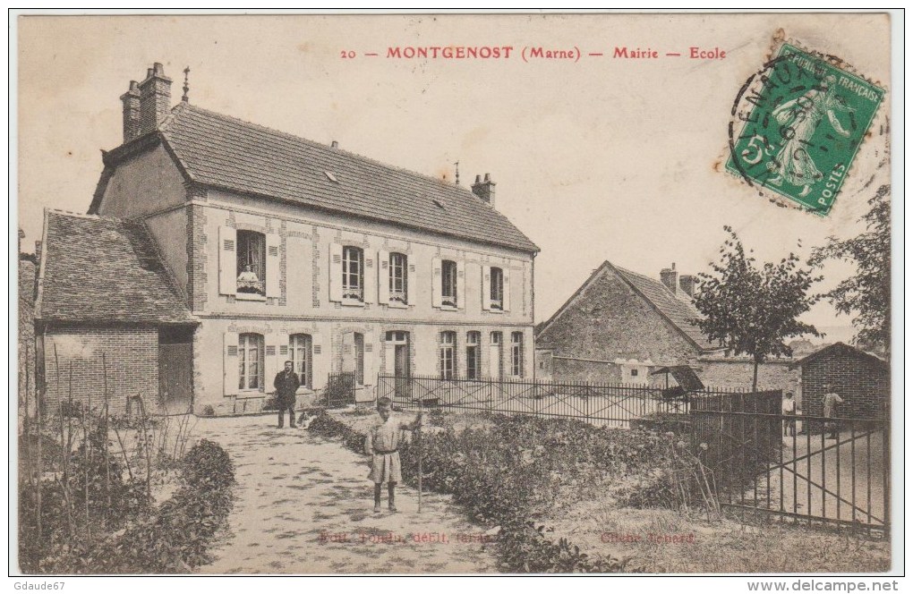 MONTGENOST (51) - MAIRIE - ECOLE - Autres & Non Classés