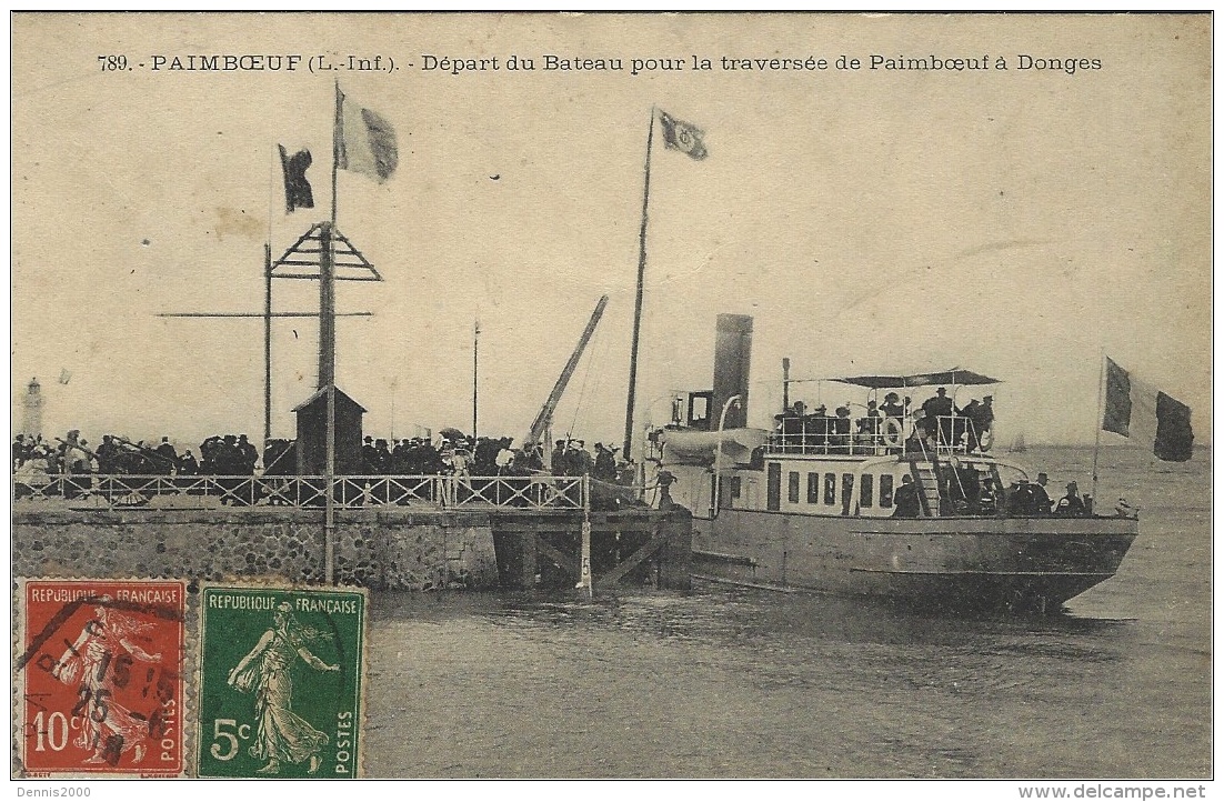 789- PAIMBOEUF - Départ Du Bateau Pour La Traversée De Paimboeuf à Donges - Ed. Vassellier - Paimboeuf