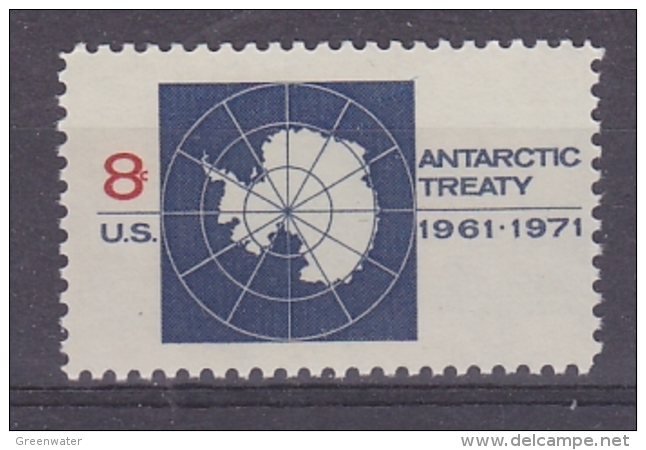 United States 1971 Antarctic Treaty 1v  **mnh  (31526) - Antarctic Treaty