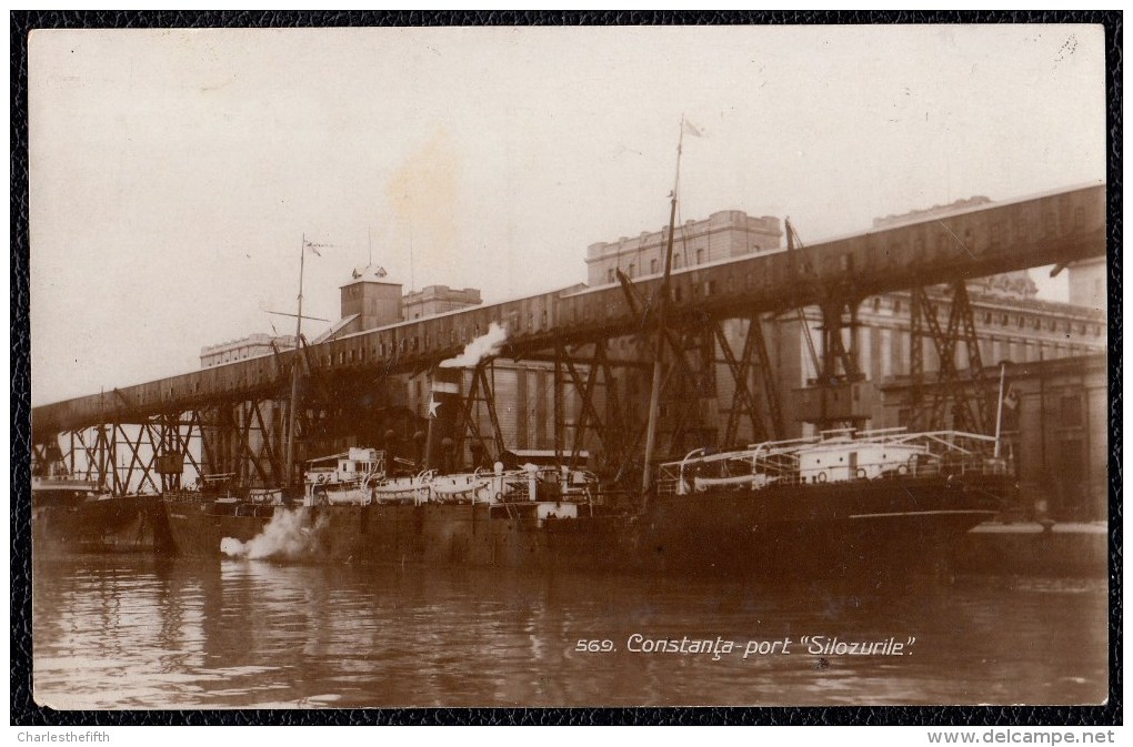 ROMANIA - PHOTOCARD CONSTANTA - PORT " SILOZURILE " With Steamer - Roumanie