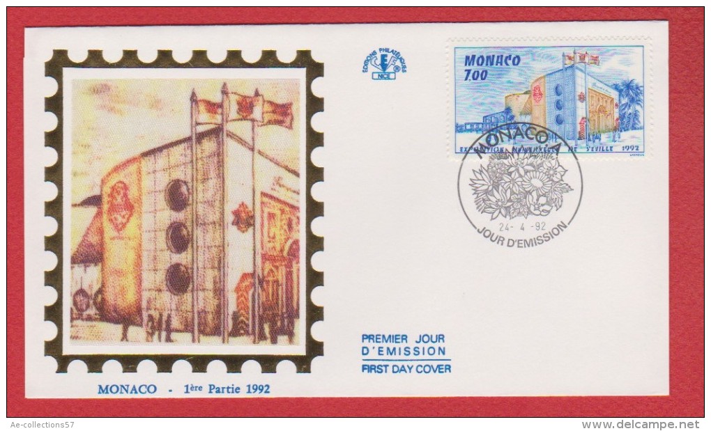 Monaco / 1er Jour / 24-04-1992 / Exposition De Seville - FDC