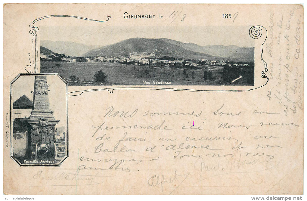 90 - GIROMAGNY - Vue Générale - Carte 1900 - Giromagny