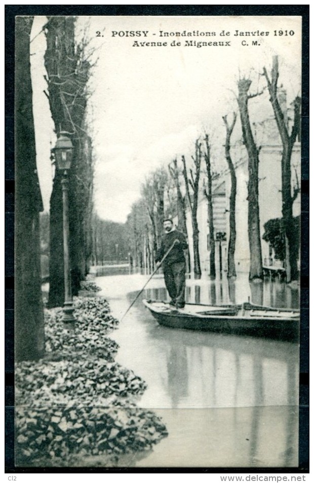 # - POISSY - Inondations De Janvier 1910 - Avenue De Migneaux - Poissy