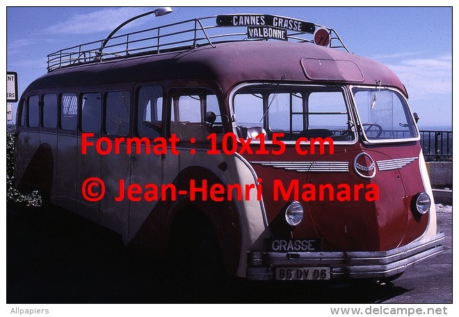 Reproduction D 'une Photographie D'un Ancien Bus Isobloc Ligne Cannes Grasse Valbonne En 1967 - Otros & Sin Clasificación