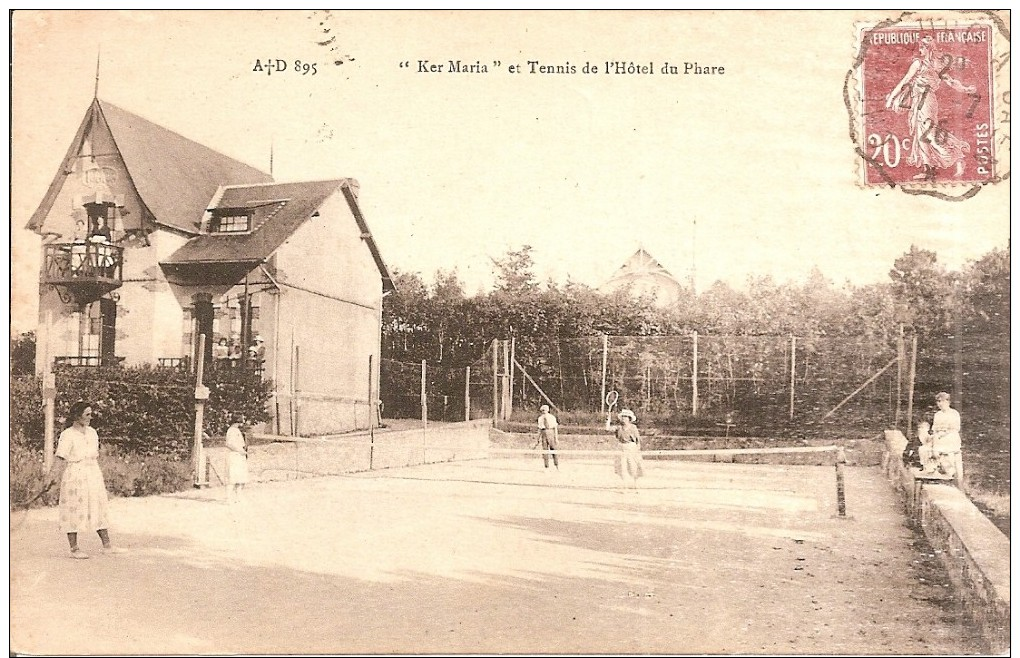 VER - Sur - MER  -  " Ker Maria " Et Tennis De L'Hôtel Du  Phare - Autres & Non Classés