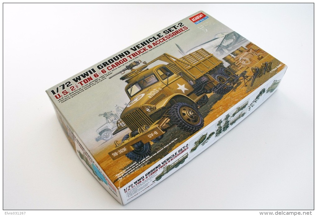 Model Kit - ACADEMY - WWII GROUND VEHICLE SET-2, Scale 1/72, + Original Box - Véhicules Militaires