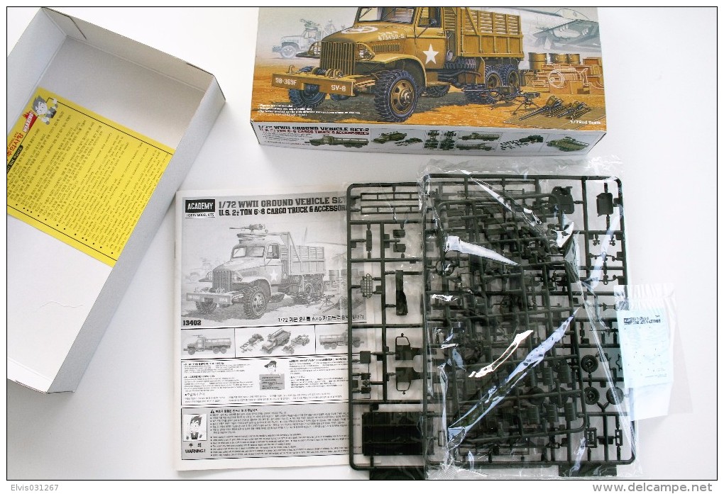 Model Kit - ACADEMY - WWII GROUND VEHICLE SET-2, Scale 1/72, + Original Box - Militaire Voertuigen