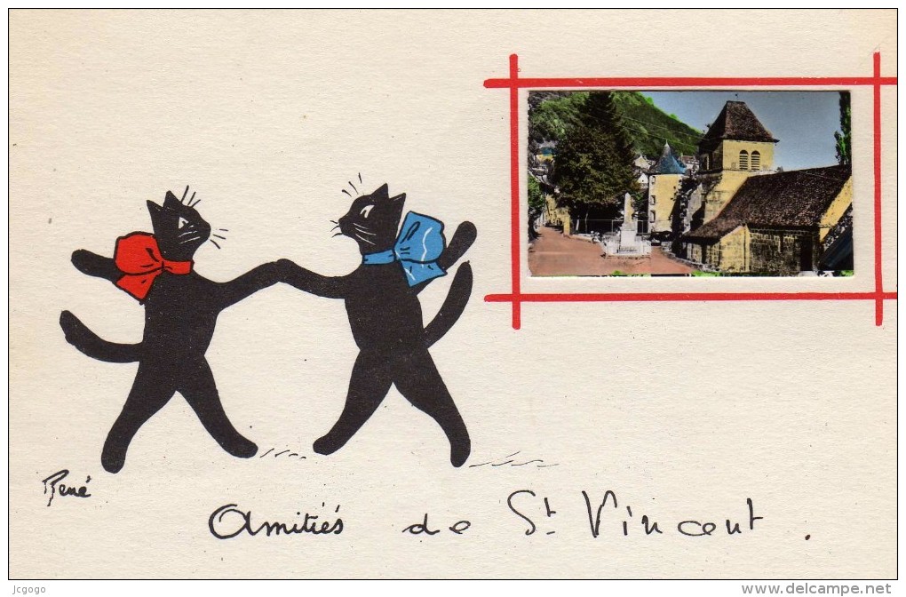 Amitiés De SAINT VINCENT (Cantal).   2 Scans - Other & Unclassified