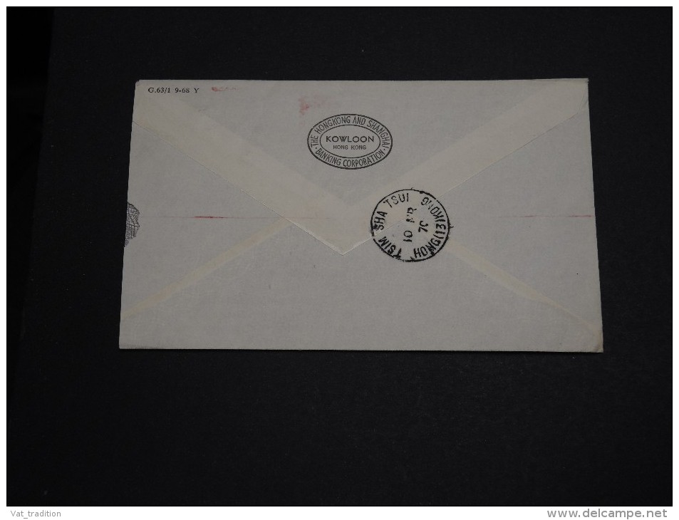 HONG -KONG  - Enveloppe En Recommandée Pour L 'Inde En 1970 , Affranchissement Mécanique - A Voir - L 1033 - Cartas & Documentos