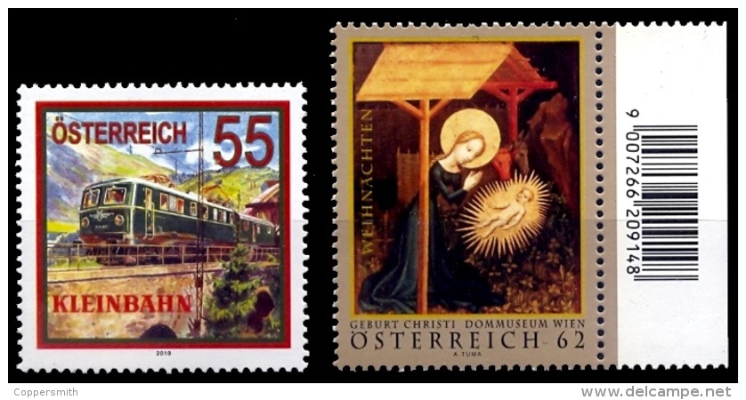 (097-98) Austria / Autriche / Österreich Model Trains / Locomotives / Railway / Christmas / Noel  ** / Mnh Mi 2855+2969 - Colecciones