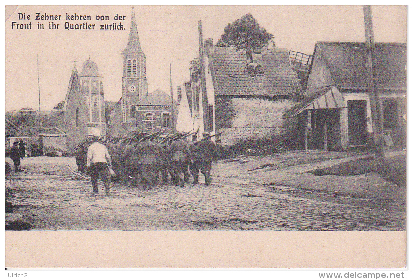 AK Wancourt - Die Zehner Kehren Von Der Front In Ihr Quartier Zurück - 1. WK (24231) - Arras