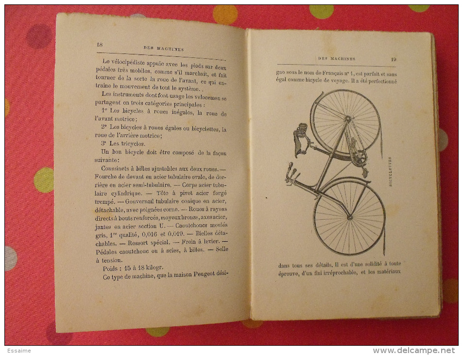 Manuel du vélocipédiste;, Delarue 1889. bicycle tricycle tandem vélo bicyclette. gravures