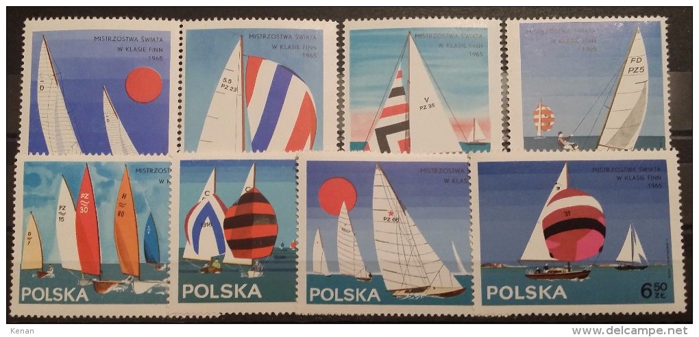 Poland, 1965, Mi: 1587/94 (MNH) - Sailing