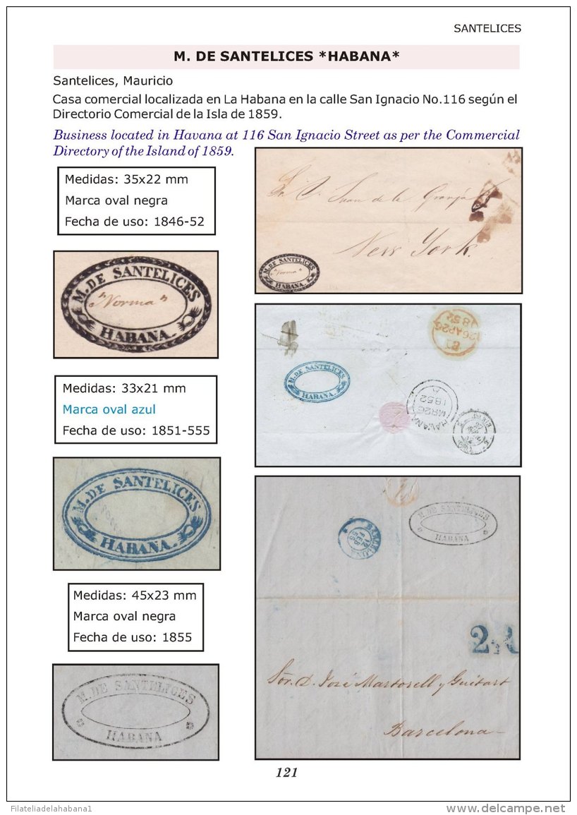 CATALOGO DE AGENTES REENCAMINADORES DE CUBA.  NEW!!!!!. CATALOGUE OF CUBAN FORWARDING AGENT. INGLISH- SPANISH - Prephilately