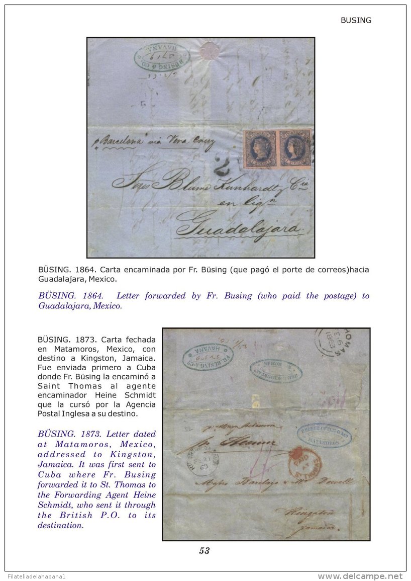 CATALOGO DE AGENTES REENCAMINADORES DE CUBA.  NEW!!!!!. CATALOGUE OF CUBAN FORWARDING AGENT. INGLISH- SPANISH - Prephilately