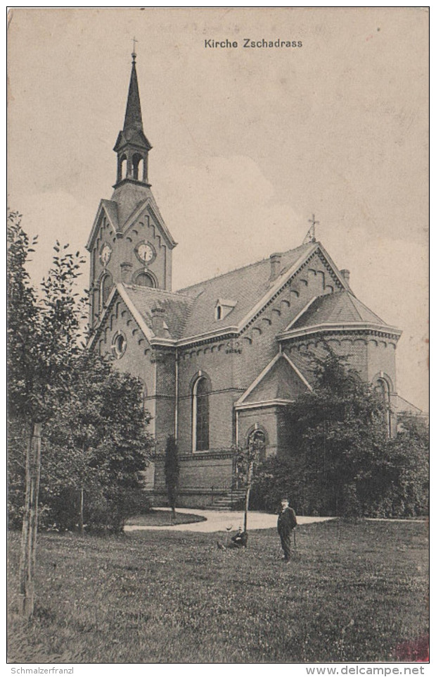 AK Zschadrass Kirche Bei Colditz Commichau Podelwitz Skoplau Meuselwitz Zschirla Kaltenborn Hausdorf Raschütz - Colditz