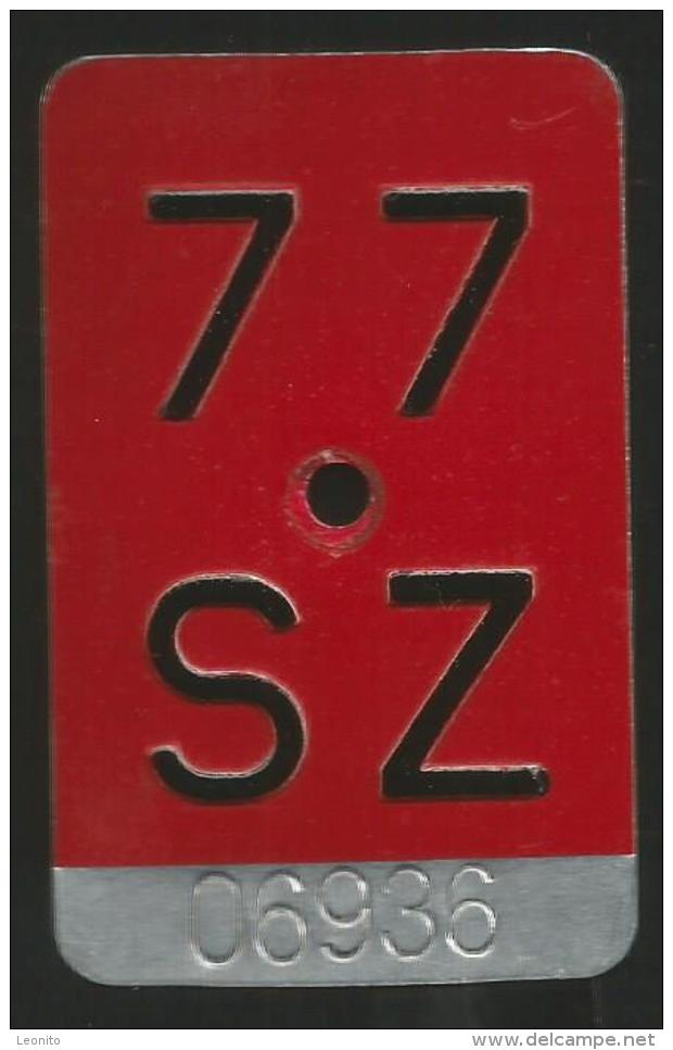 Velonummer Schwyz SZ 77 - Plaques D'immatriculation