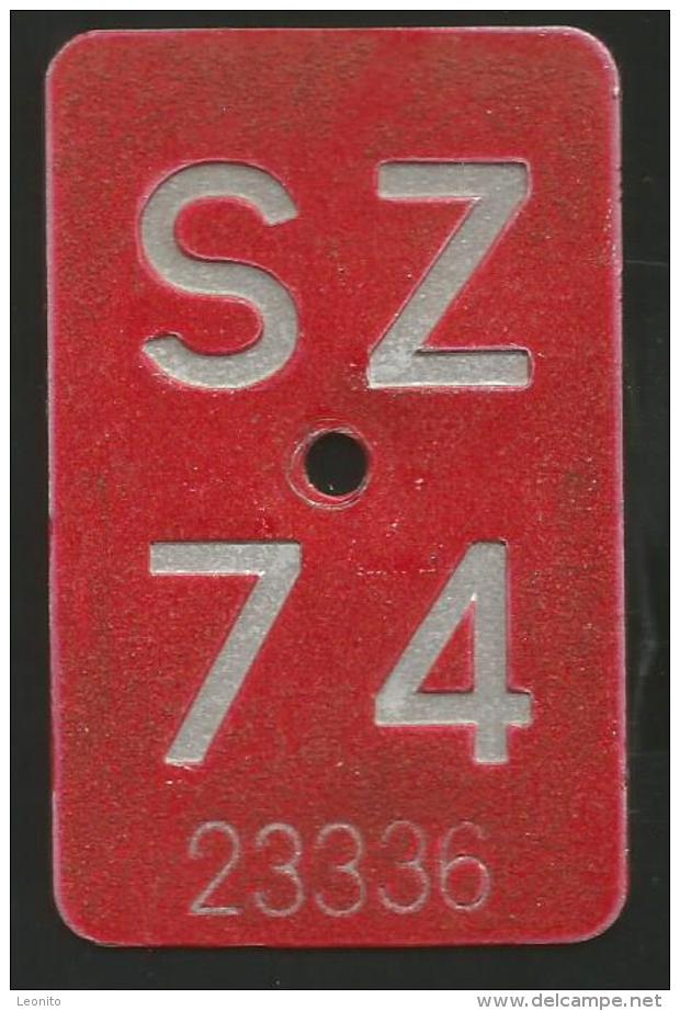 Velonummer Schwyz SZ 74 - Placas De Matriculación