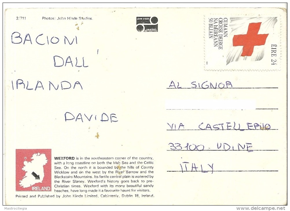 IRELAND  IRLANDA   WEXFORD   Greetings From..  Multiview  Nice Stamp Red Cross - Wexford