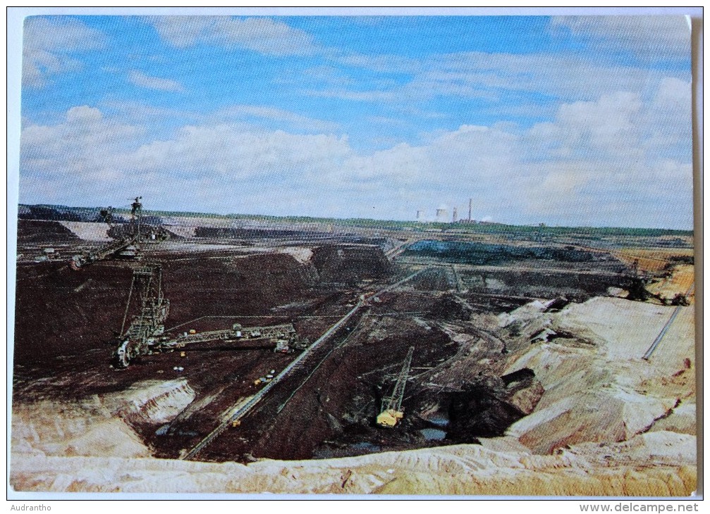 Carte Postale Braunkohlentagebau Fortune Garsdorf Bergheim Mine Allemagne 1972 - Bergheim