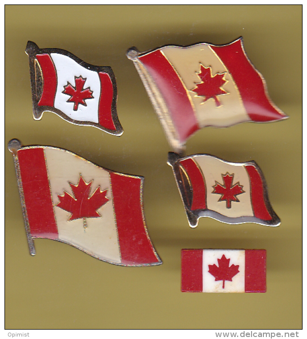 50714- Lot De 5 Pin's-Drapeaux.Canada... - Villes