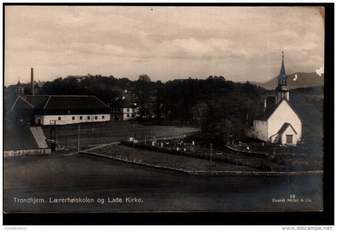 DC1914 - NORWAY - TRONDHJEM - LAERERHOISKOLEN OG LADE KIRKE - Norvège