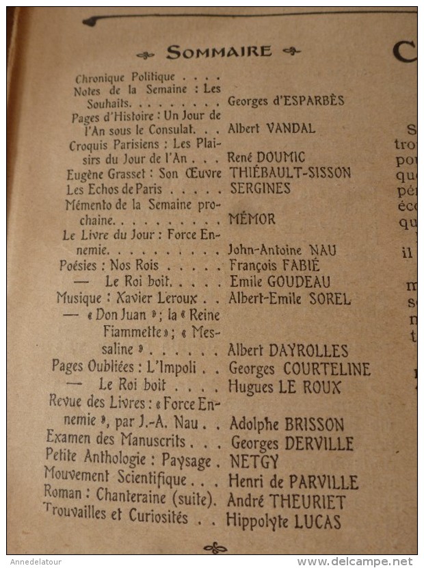 1904 Les ANNALES :Baraques Du Jour De L'An à Paris;Reine Flammette(chant DeTiphaine);Train Routier Du Colonel Renard - 1900 - 1949