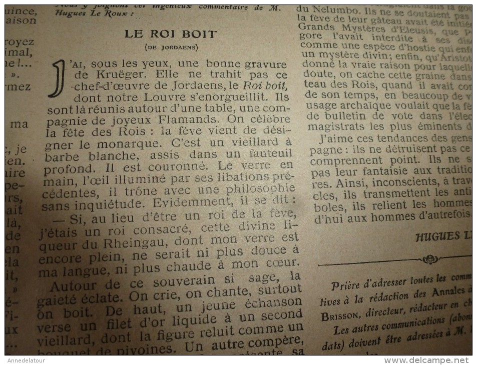 1904 Les ANNALES :Baraques du jour de l'An à Paris;Reine Flammette(chant deTiphaine);Train routier du colonel Renard