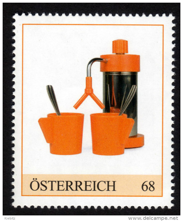 ÖSTERREICH 2015 ** Kaffeemaschine, Kaffee, Coffee, Design 70er Jahre - PM Personalisierte Marke MNH - Sonstige & Ohne Zuordnung