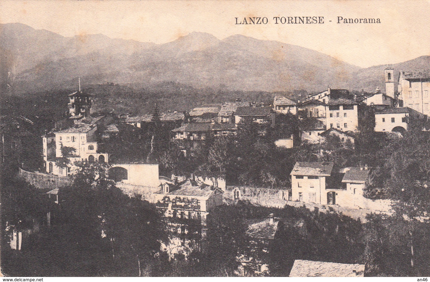 LANZO TORINESE-TORINO-PANORAMA-VIAGGIATA 9/6/1910-OTTIMA CONSERVAZIONE-2 SCAN- - Autres & Non Classés