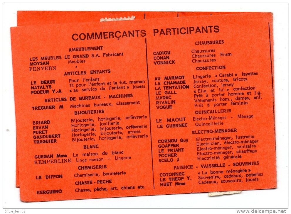 Quimperlé Carte Fidélité Commerçants - Autres & Non Classés