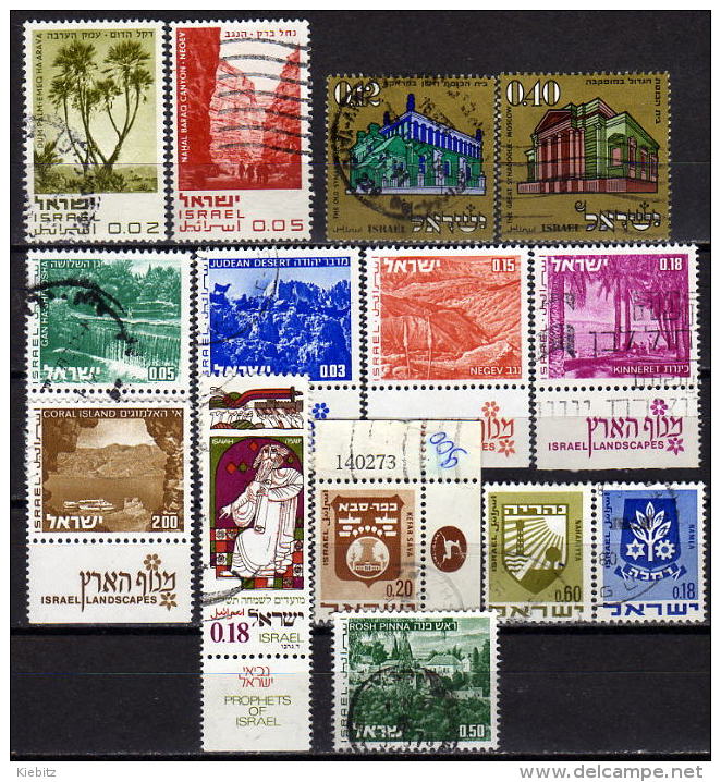 ISRAEL 1970 - 1974  Lot Used - Gebraucht (ohne Tabs)