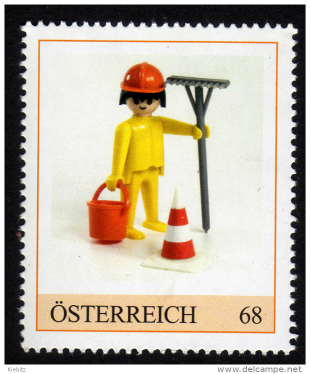 ÖSTERREICH 2015 ** Playmobil, Bauarbeiter, Spielfigur - PM Personalisierte Marke MNH - Sonstige & Ohne Zuordnung