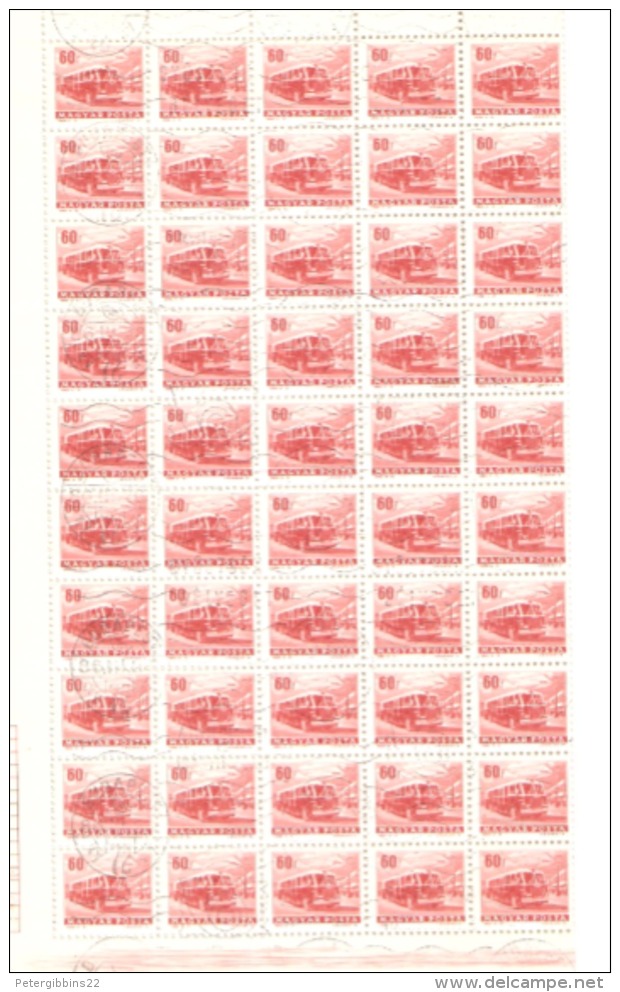 Hungary 1963 SG 1904 Transport (100) - Full Sheets & Multiples