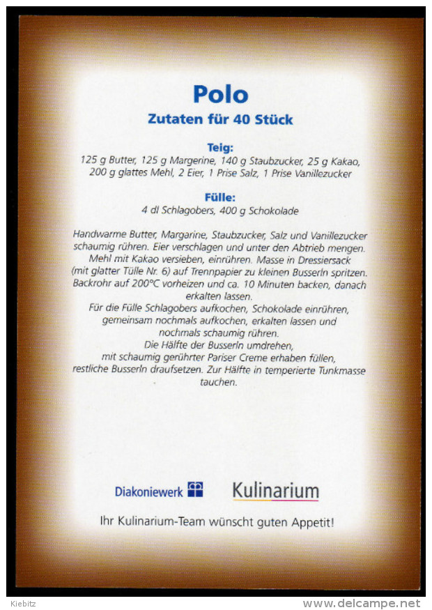 Süße Mehlspeise POLO - Rezeptkarte Mit Duftaroma - Küchenrezepte