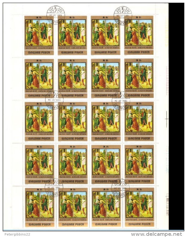 Hungary 1973 SG 2838 Old Masters  (20) - Full Sheets & Multiples