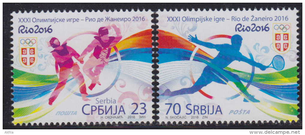 Serbia 2016 XXXI Summer Olympic Games In Rio De Janeiro (Olimpiadi Estive Di Rio De Janeiro), MNH (**) - Serbia