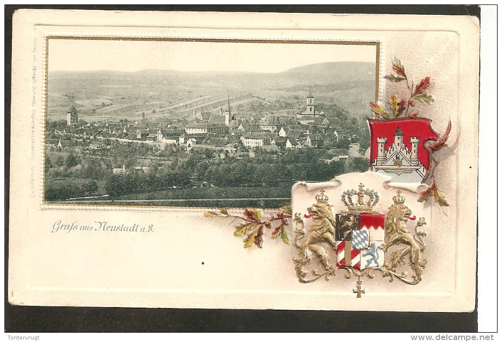 Neustadt A.S. Total Bild. Wappen Präge Karte - Neustadt Waldnaab
