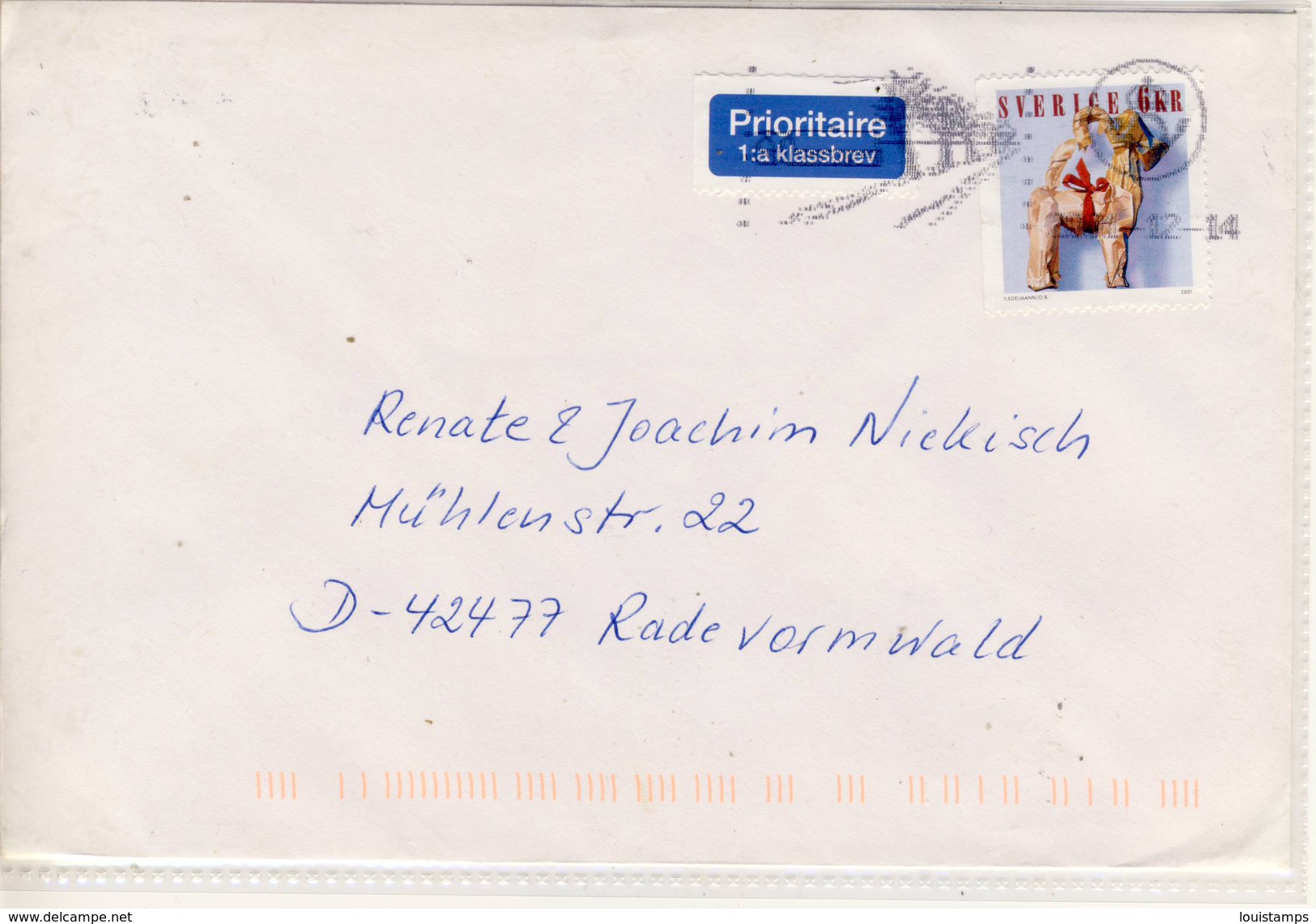 SWEDEN - Used Cover,  Priority, 1:a Klassbrev ,  Ref. B4 - Storia Postale