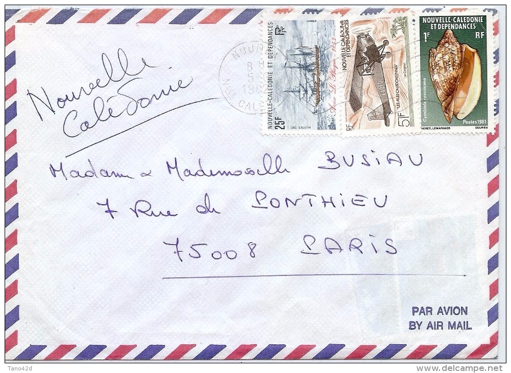 LPP5B- NOUVELLE CALEDONIE LETTRE DE JUIN 1982 - Briefe U. Dokumente