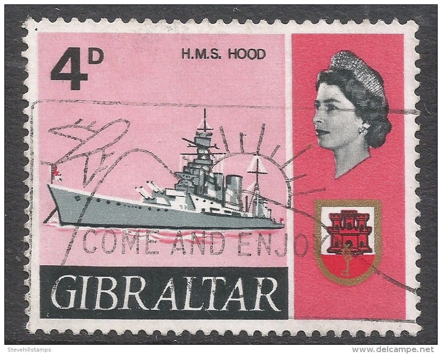 Gibraltar. 1967-69 Ships. 4d Used. SG205 - Gibraltar