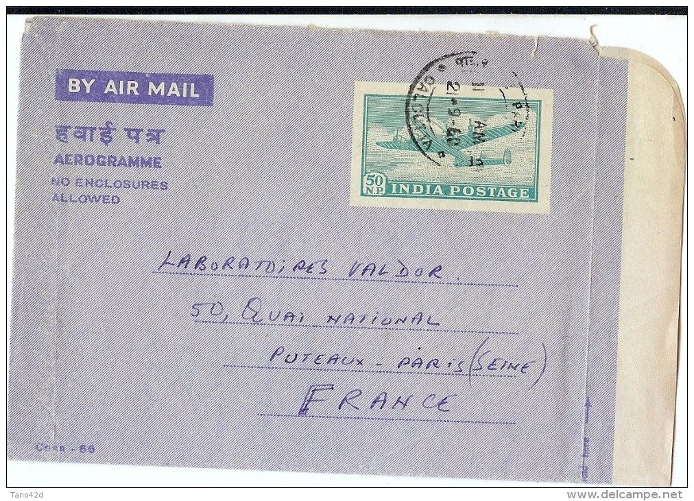 LPP5B- INDE AEROGRAMME VOYAGE - Aerogramas