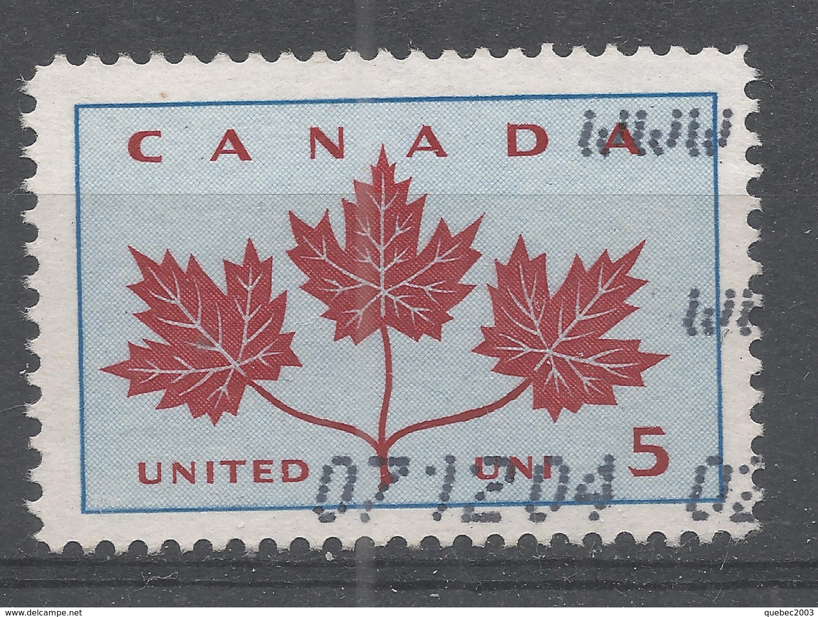 Canada 1964. Scott #417 (U) Three-Maple-Leaf Emblem (Canadian Unity) - Usati