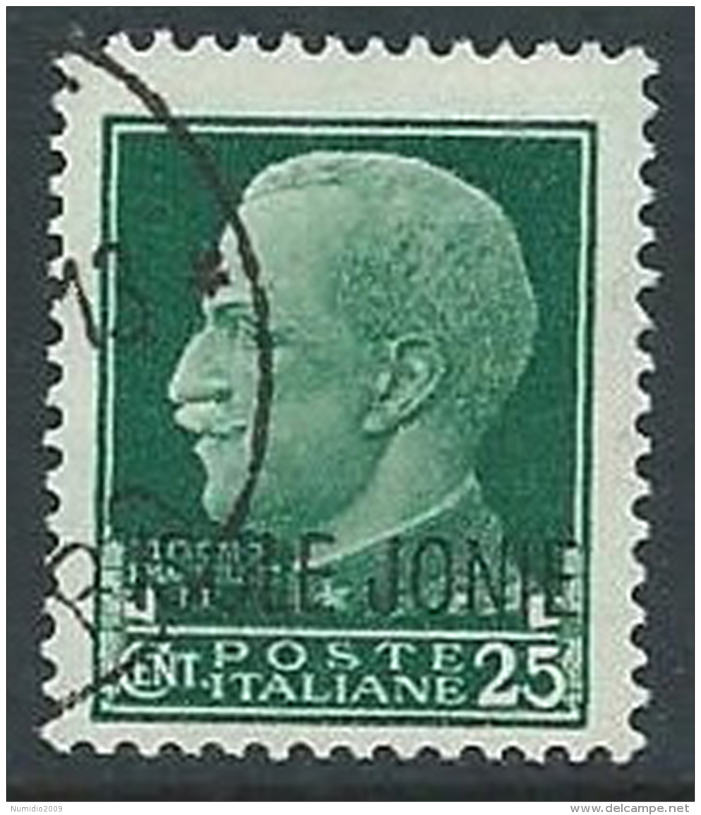 1941 ISOLE JONIE USATO EFFIGIE 25 CENT - M25-2 - Ionische Eilanden