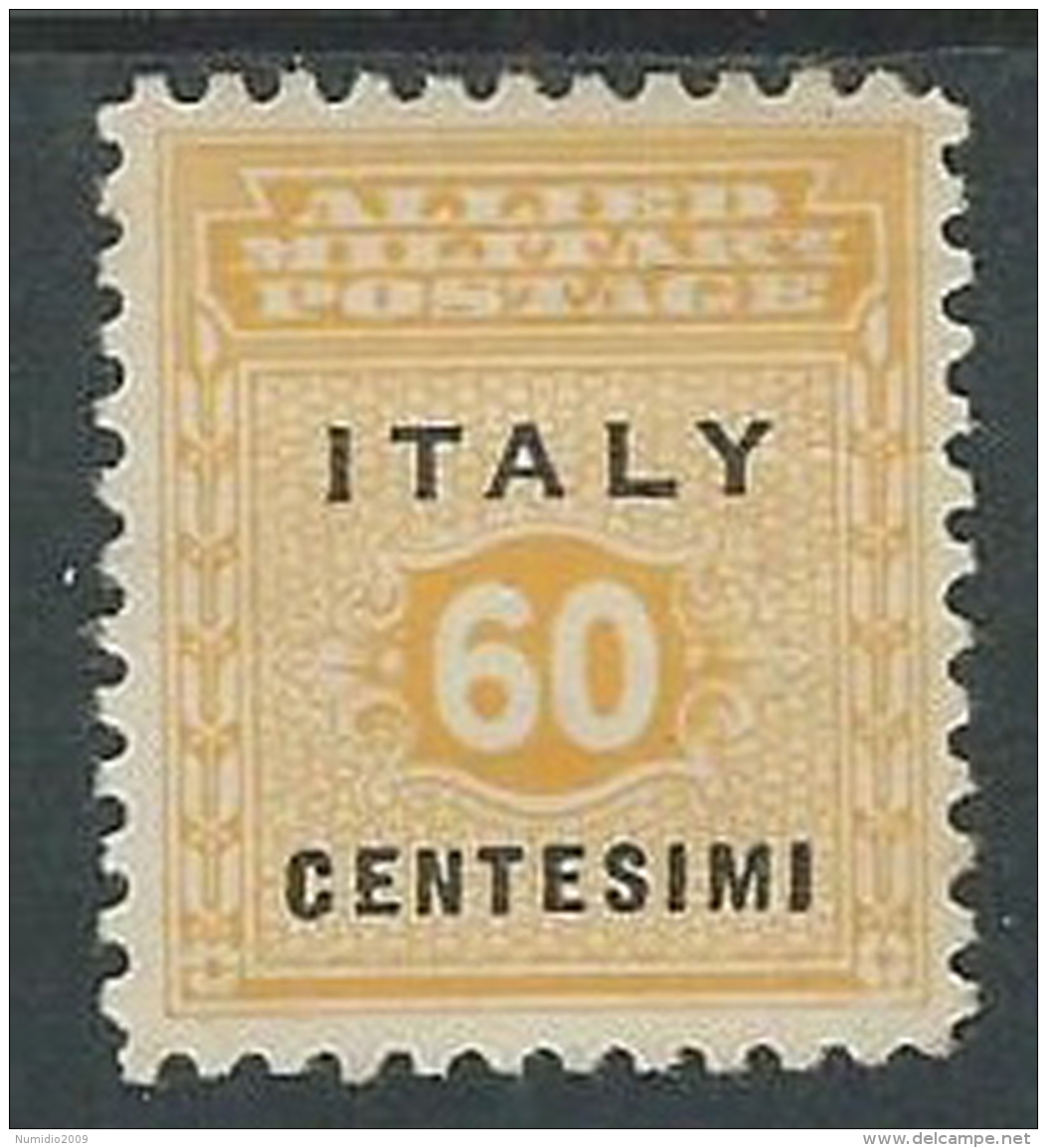 1943 OCCUPAZIONE ANGLO AMERICANA SICILIA 60 CENT MH * - M29-6 - Anglo-american Occ.: Sicily