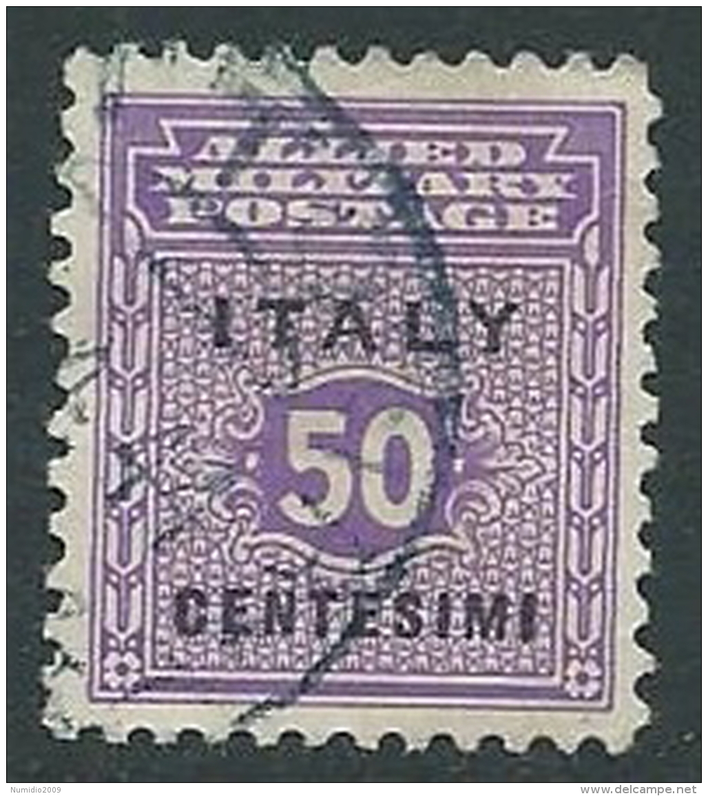 1943 OCCUPAZIONE ANGLO AMERICANA SICILIA USATO 50 CENT - M29-6 - Occ. Anglo-américaine: Sicile